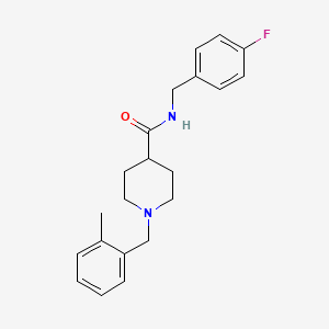 N-[(4-fluorophenyl)methyl]-1-[(2-methylphenyl)methyl]piperidine-4-carboxamide