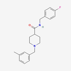 N-[(4-fluorophenyl)methyl]-1-[(3-methylphenyl)methyl]piperidine-4-carboxamide