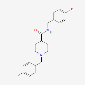 N-[(4-fluorophenyl)methyl]-1-[(4-methylphenyl)methyl]piperidine-4-carboxamide