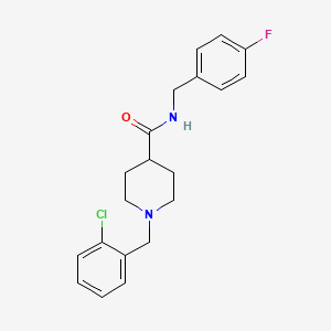 1-[(2-chlorophenyl)methyl]-N-[(4-fluorophenyl)methyl]piperidine-4-carboxamide