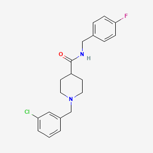 1-[(3-chlorophenyl)methyl]-N-[(4-fluorophenyl)methyl]piperidine-4-carboxamide