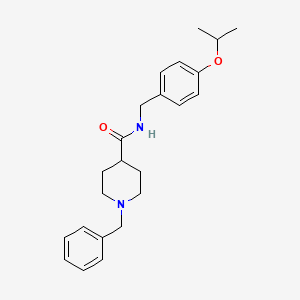 1-BENZYL-N-{[4-(PROPAN-2-YLOXY)PHENYL]METHYL}PIPERIDINE-4-CARBOXAMIDE