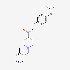 1-[(2-METHYLPHENYL)METHYL]-N-{[4-(PROPAN-2-YLOXY)PHENYL]METHYL}PIPERIDINE-4-CARBOXAMIDE