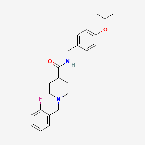 1-[(2-FLUOROPHENYL)METHYL]-N-{[4-(PROPAN-2-YLOXY)PHENYL]METHYL}PIPERIDINE-4-CARBOXAMIDE