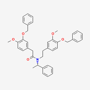 molecular formula C40H41NO5 B589157 2-(4-methoxy-3-phenylmethoxyphenyl)-N-[2-(3-methoxy-4-phenylmethoxyphenyl)ethyl]-N-[(1S)-1-phenylethyl]acetamide CAS No. 1391068-27-1