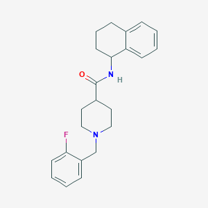 1-[(2-fluorophenyl)methyl]-N-(1,2,3,4-tetrahydronaphthalen-1-yl)piperidine-4-carboxamide