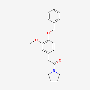 molecular formula C20H23NO3 B589159 2-[4-(苄氧基)苯基-3-甲氧基-]-1-(1-吡咯烷基)-乙酮 CAS No. 1391054-62-8