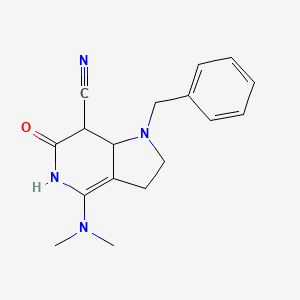 1-benzyl-4-(dimethylamino)-6-oxo-3,5,7,7a-tetrahydro-2H-pyrrolo[3,2-c]pyridine-7-carbonitrile