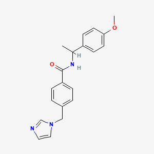 4-(imidazol-1-ylmethyl)-N-[1-(4-methoxyphenyl)ethyl]benzamide