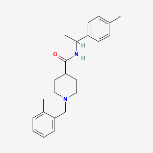 N-[1-(4-methylphenyl)ethyl]-1-[(2-methylphenyl)methyl]piperidine-4-carboxamide