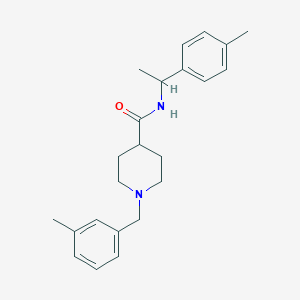 N-[1-(4-methylphenyl)ethyl]-1-[(3-methylphenyl)methyl]piperidine-4-carboxamide