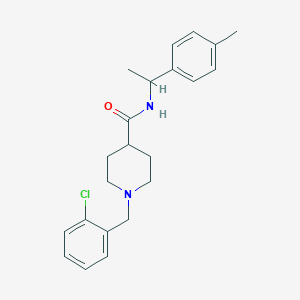 1-[(2-chlorophenyl)methyl]-N-[1-(4-methylphenyl)ethyl]piperidine-4-carboxamide