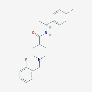 1-[(2-fluorophenyl)methyl]-N-[1-(4-methylphenyl)ethyl]piperidine-4-carboxamide