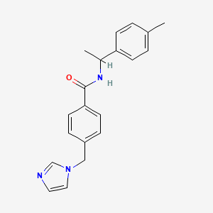 4-(imidazol-1-ylmethyl)-N-[1-(4-methylphenyl)ethyl]benzamide