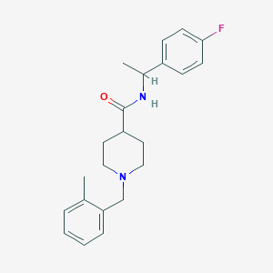 N-[1-(4-fluorophenyl)ethyl]-1-[(2-methylphenyl)methyl]piperidine-4-carboxamide