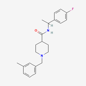 N-[1-(4-fluorophenyl)ethyl]-1-[(3-methylphenyl)methyl]piperidine-4-carboxamide