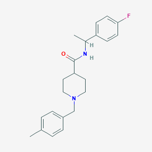 N-[1-(4-fluorophenyl)ethyl]-1-[(4-methylphenyl)methyl]piperidine-4-carboxamide