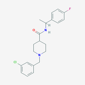 1-[(3-chlorophenyl)methyl]-N-[1-(4-fluorophenyl)ethyl]piperidine-4-carboxamide