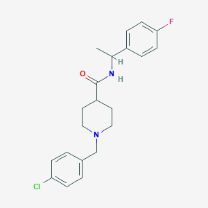 1-[(4-chlorophenyl)methyl]-N-[1-(4-fluorophenyl)ethyl]piperidine-4-carboxamide