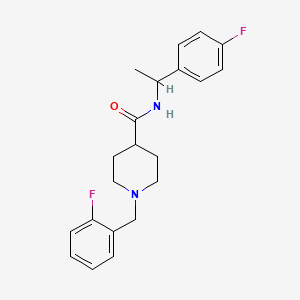 N-[1-(4-fluorophenyl)ethyl]-1-[(2-fluorophenyl)methyl]piperidine-4-carboxamide