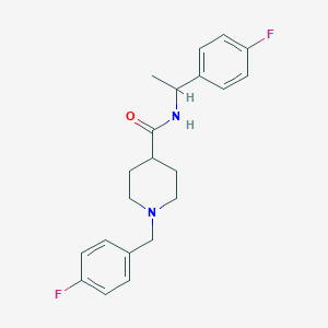 N-[1-(4-fluorophenyl)ethyl]-1-[(4-fluorophenyl)methyl]piperidine-4-carboxamide