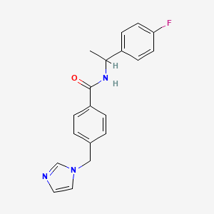 N-[1-(4-fluorophenyl)ethyl]-4-(imidazol-1-ylmethyl)benzamide