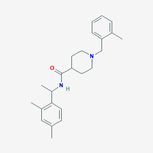 N-[1-(2,4-dimethylphenyl)ethyl]-1-[(2-methylphenyl)methyl]piperidine-4-carboxamide