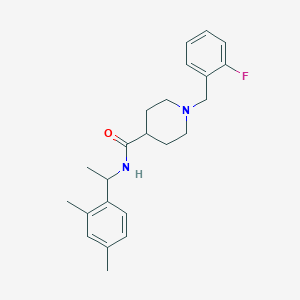 N-[1-(2,4-dimethylphenyl)ethyl]-1-[(2-fluorophenyl)methyl]piperidine-4-carboxamide