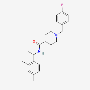 N-[1-(2,4-dimethylphenyl)ethyl]-1-[(4-fluorophenyl)methyl]piperidine-4-carboxamide