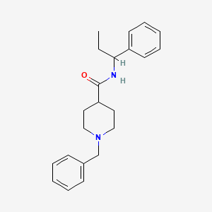 1-benzyl-N-(1-phenylpropyl)-4-piperidinecarboxamide