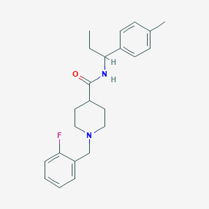 1-[(2-fluorophenyl)methyl]-N-[1-(4-methylphenyl)propyl]piperidine-4-carboxamide