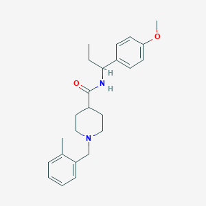 N-[1-(4-methoxyphenyl)propyl]-1-[(2-methylphenyl)methyl]piperidine-4-carboxamide