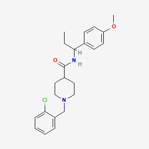 1-[(2-chlorophenyl)methyl]-N-[1-(4-methoxyphenyl)propyl]piperidine-4-carboxamide