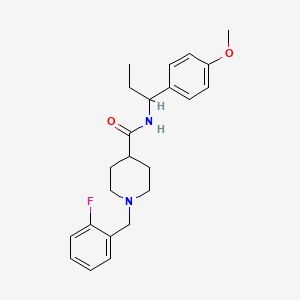 1-[(2-fluorophenyl)methyl]-N-[1-(4-methoxyphenyl)propyl]piperidine-4-carboxamide