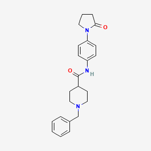 1-benzyl-N-[4-(2-oxopyrrolidin-1-yl)phenyl]piperidine-4-carboxamide