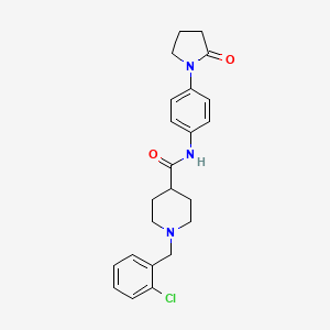 1-[(2-chlorophenyl)methyl]-N-[4-(2-oxopyrrolidin-1-yl)phenyl]piperidine-4-carboxamide