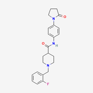 1-[(2-fluorophenyl)methyl]-N-[4-(2-oxopyrrolidin-1-yl)phenyl]piperidine-4-carboxamide