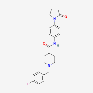 1-[(4-fluorophenyl)methyl]-N-[4-(2-oxopyrrolidin-1-yl)phenyl]piperidine-4-carboxamide