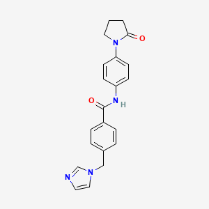 4-(imidazol-1-ylmethyl)-N-[4-(2-oxopyrrolidin-1-yl)phenyl]benzamide