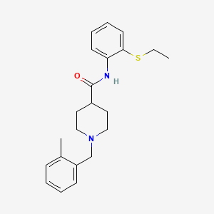 N-[2-(ETHYLSULFANYL)PHENYL]-1-[(2-METHYLPHENYL)METHYL]PIPERIDINE-4-CARBOXAMIDE