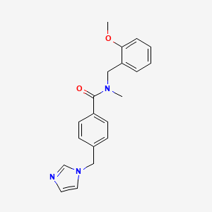 4-(imidazol-1-ylmethyl)-N-[(2-methoxyphenyl)methyl]-N-methylbenzamide