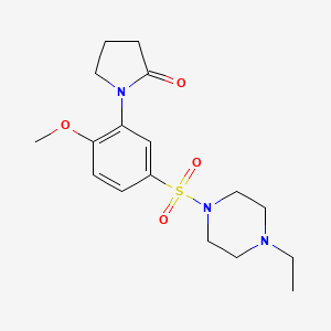 1-{5-[(4-ethyl-1-piperazinyl)sulfonyl]-2-methoxyphenyl}-2-pyrrolidinone