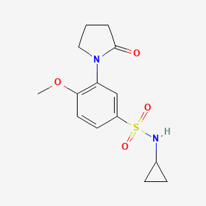 N-cyclopropyl-4-methoxy-3-(2-oxo-1-pyrrolidinyl)benzenesulfonamide