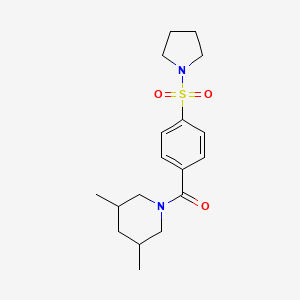 (3,5-Dimethylpiperidin-1-yl)-(4-pyrrolidin-1-ylsulfonylphenyl)methanone