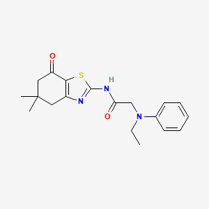 N~1~-(5,5-dimethyl-7-oxo-4,5,6,7-tetrahydro-1,3-benzothiazol-2-yl)-N~2~-ethyl-N~2~-phenylglycinamide