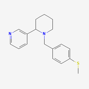 3-[1-[(4-methylsulfanylphenyl)methyl]piperidin-2-yl]pyridine