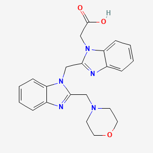 (2-{[2-(4-morpholinylmethyl)-1H-benzimidazol-1-yl]methyl}-1H-benzimidazol-1-yl)acetic acid