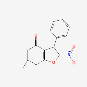 6,6-dimethyl-2-nitro-3-phenyl-3,5,6,7-tetrahydro-1-benzofuran-4(2H)-one