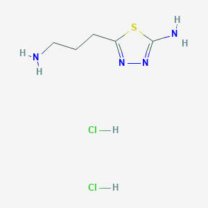 5-(3-aminopropyl)-1,3,4-thiadiazol-2-amine dihydrochloride