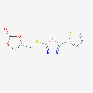 4-methyl-5-({[5-(2-thienyl)-1,3,4-oxadiazol-2-yl]thio}methyl)-1,3-dioxol-2-one